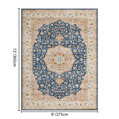 Haus Appeal Designs Hamford Medallion 9x12 Navy Area Rug