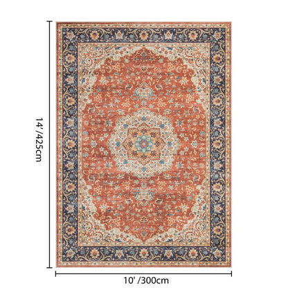 Haus Appeal Designs Hamford 10x14 Medallion Red Area Rug