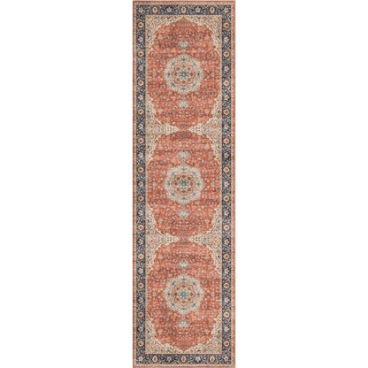 Haus Appeal Designs Hamford Medallion 2x7 Red Runner Rug - HA-HAM40042-7