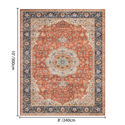 Haus Appeal Designs Hamford Medallion 8x10 Red Area Rug