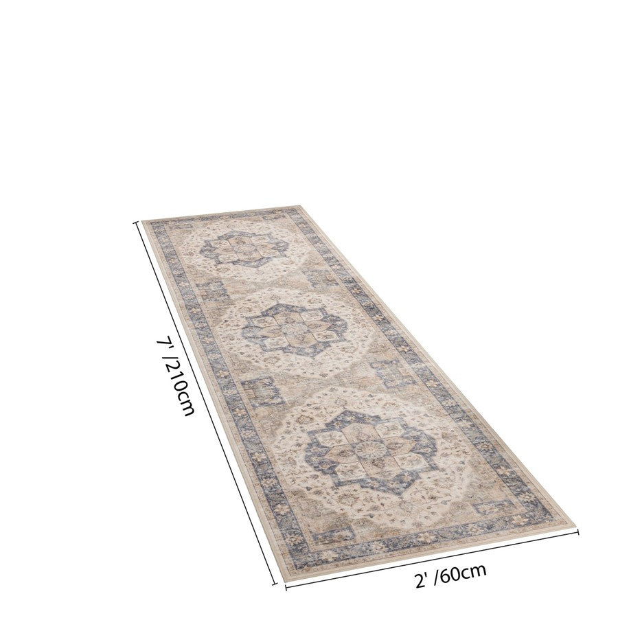 Haus Appeal Designs Hamford 2x7 Ivory Runner Rug