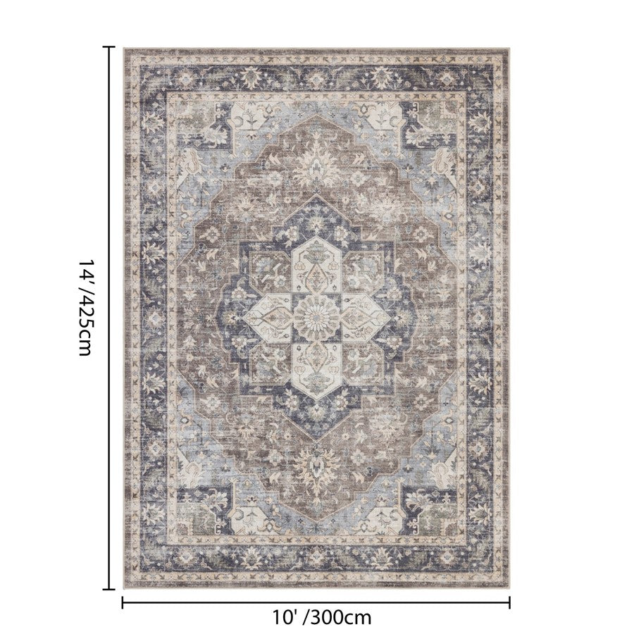 Haus Appeal Designs Hamford 10x14 Brown Area Rug