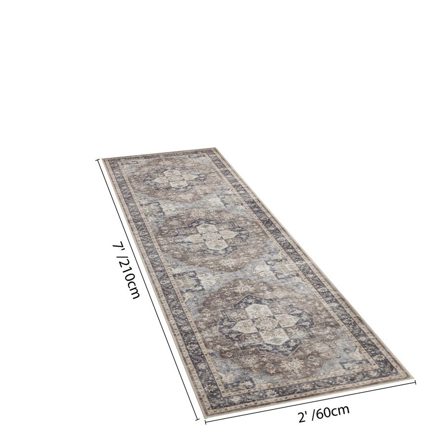 Haus Appeal Designs Hamford 2x7 Brown Runner Rug