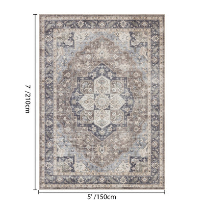 Haus Appeal Designs Hamford 5x7 Brown Area Rug