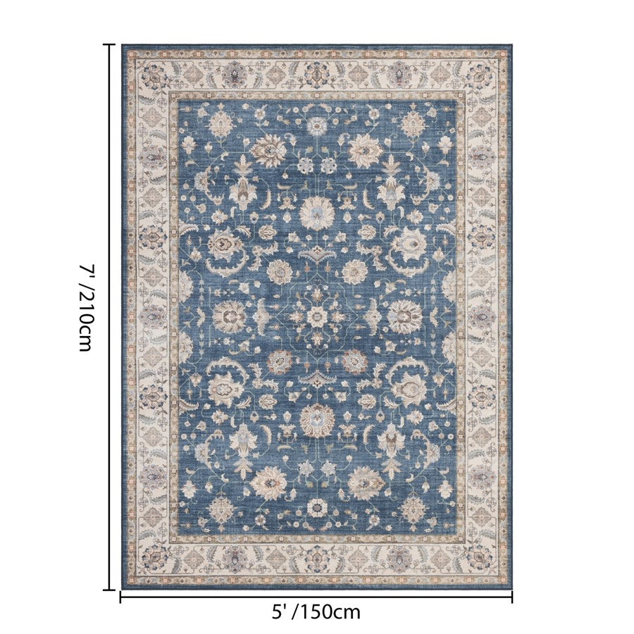Haus Appeal Designs Hamford 5x7 Navy Area Rug