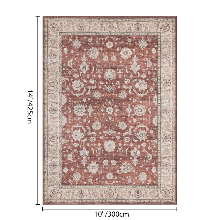 Haus Appeal Designs Hamford 10x14 Red Area Rug