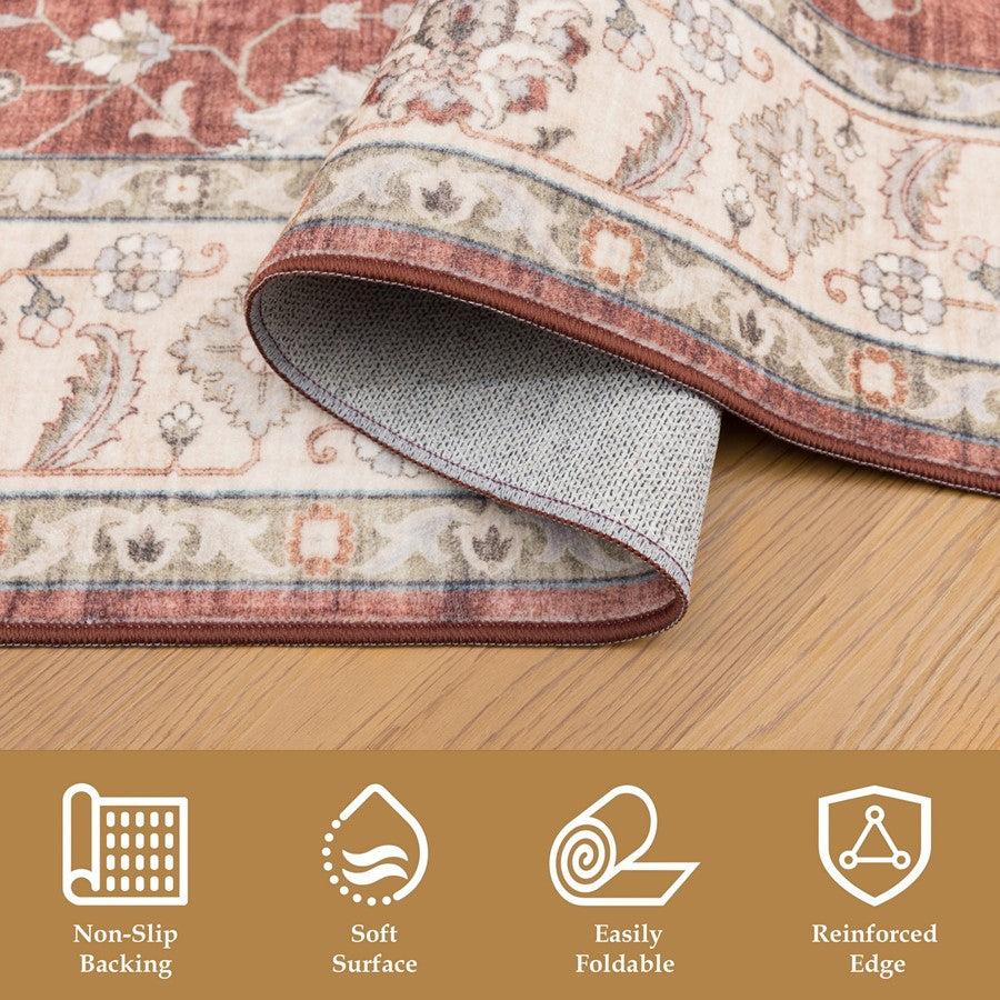 Haus Appeal Designs Hamford 10x14 Red Area Rug