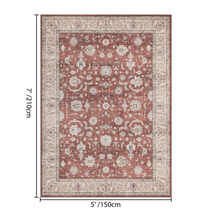 Haus Appeal Designs Hamford 5x7 Red Area Rug