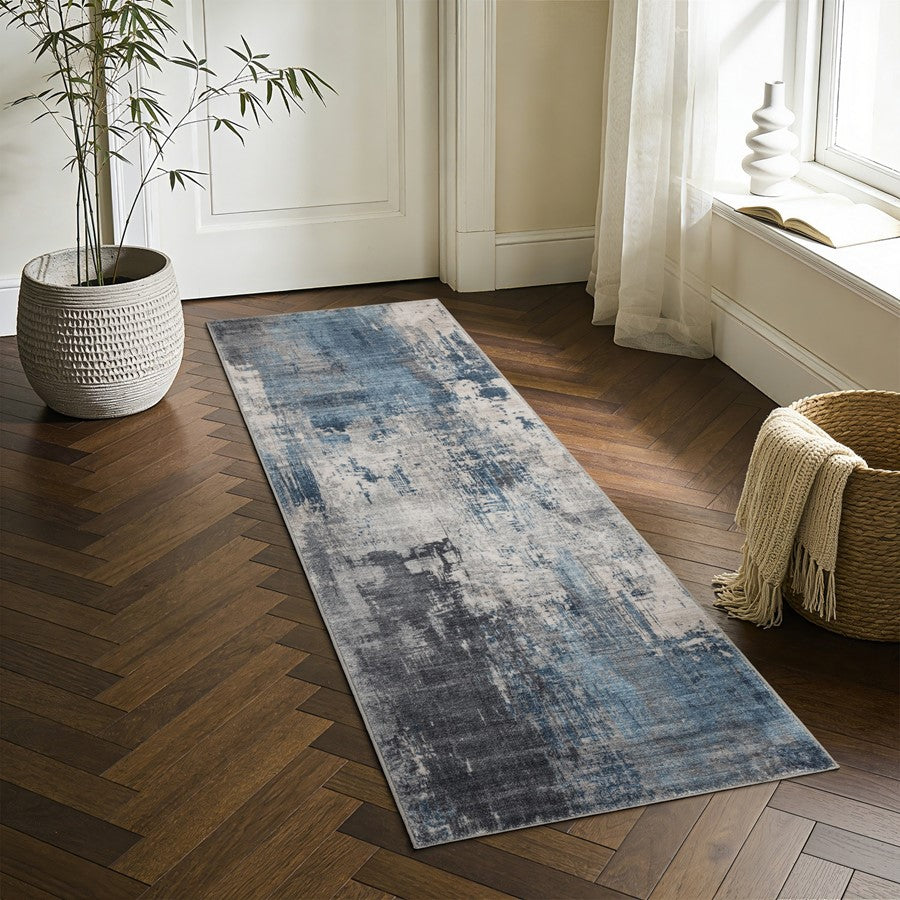 Haus Appeal Designs Metronova 2x7 Blue Runner Rug