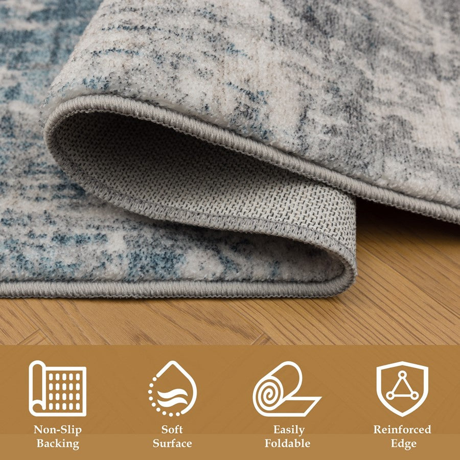 Haus Appeal Designs Metronova 2x7 Blue Runner Rug