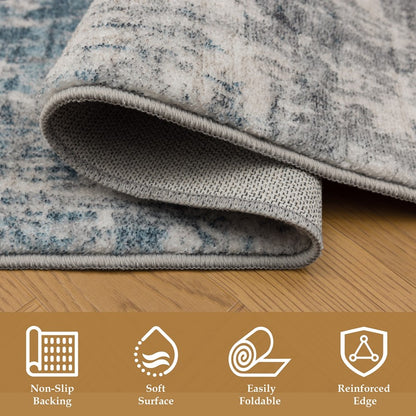 Haus Appeal Designs Metronova 9x12 Blue Area Rug