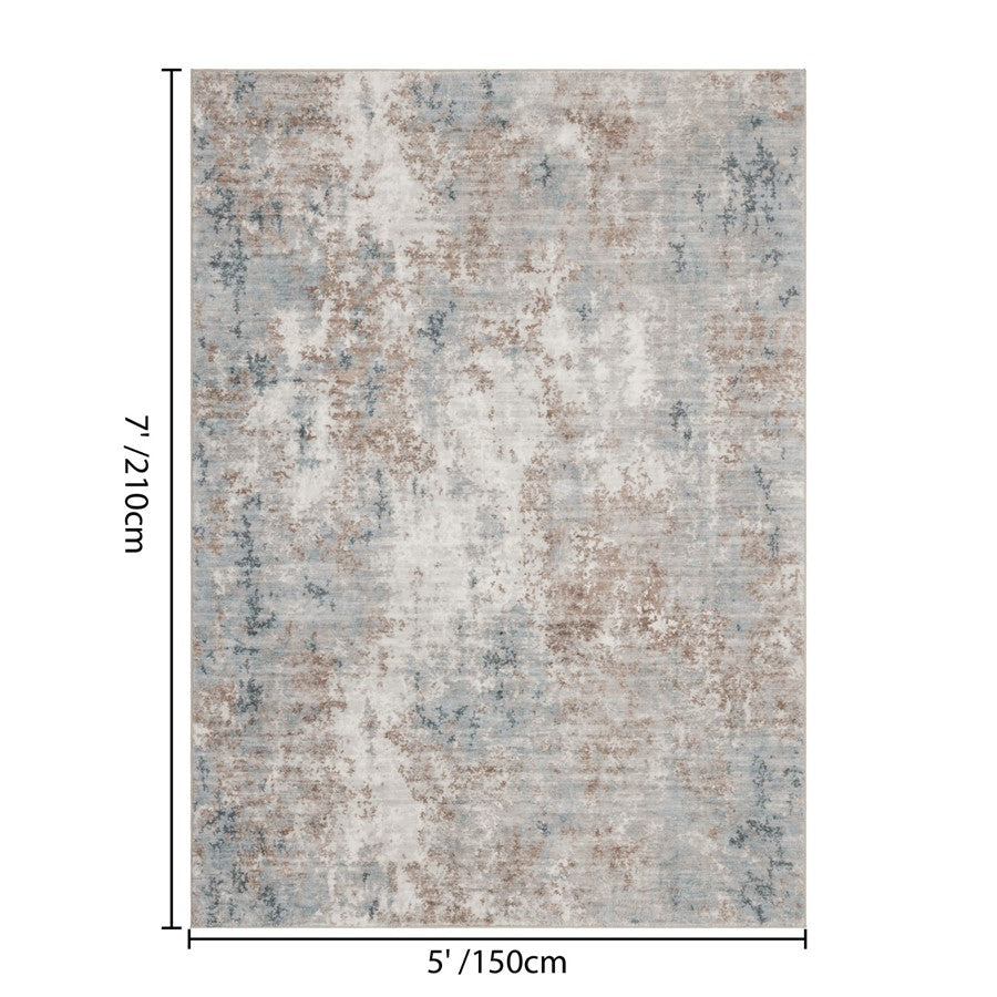 Haus Appeal Designs Metronova 5x7 Multi Area Rug, Ivory