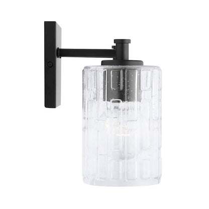 2-Light Bathroom Vanity Light, Clear Embossed