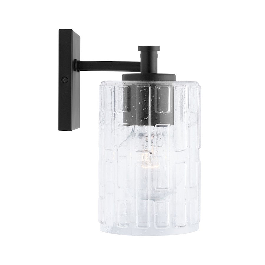 2-Light Bathroom Vanity Light, Clear Embossed