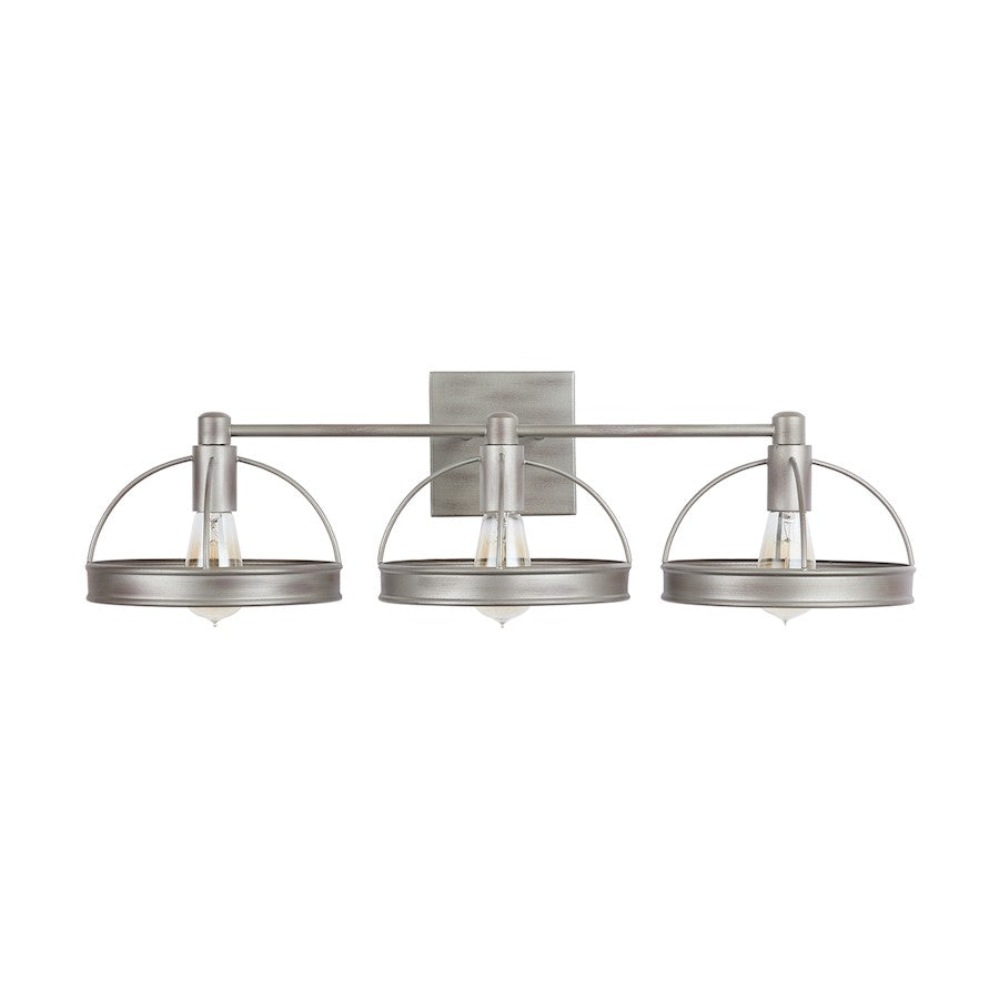 3-Light Bathroom Vanity Light, Washed Grey