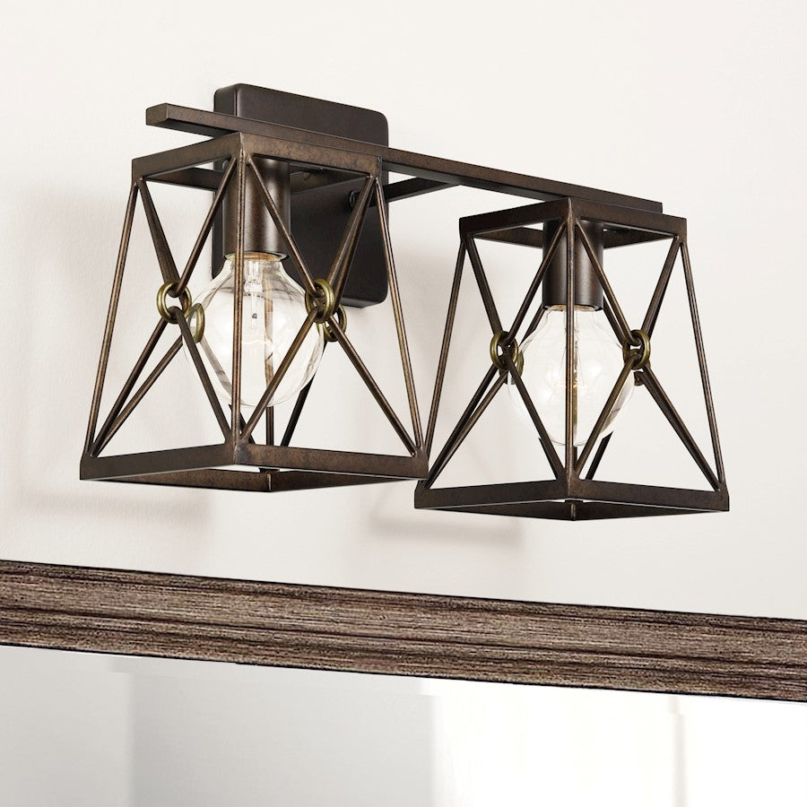 Bathroom Vanity Light, Buffed Bronze