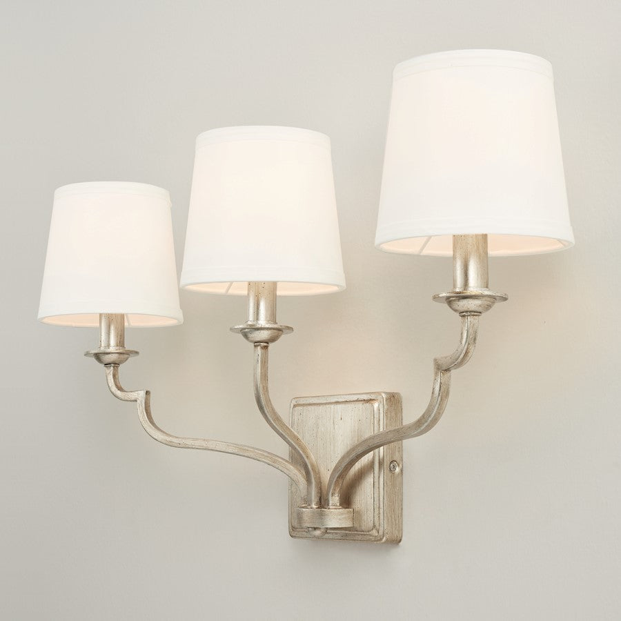 3 Light Bathroom Vanity Light, Winter Gold