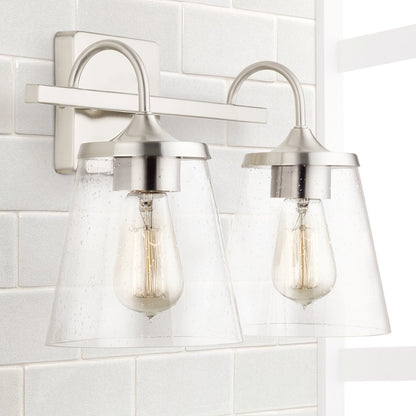 Bathroom Vanity Light, Clear Seeded
