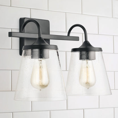 Bathroom Vanity Light, Clear Seeded
