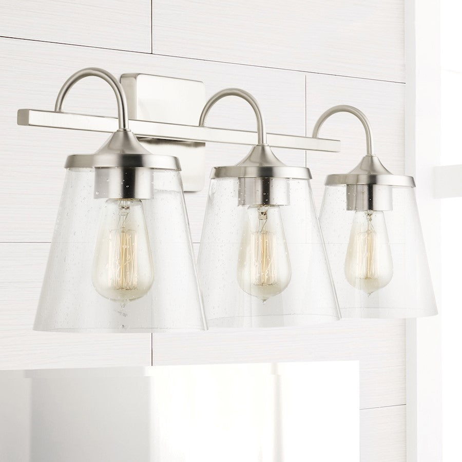 Bathroom Vanity Light, Clear Seeded