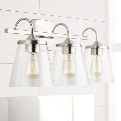 Bathroom Vanity Light, Clear Seeded