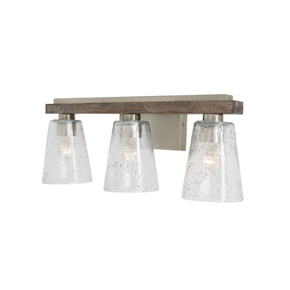 3 Light Bathroom Vanity Light, Black Matte Nickel