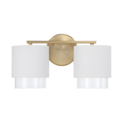 2 Light Bathroom Vanity Light, Brass