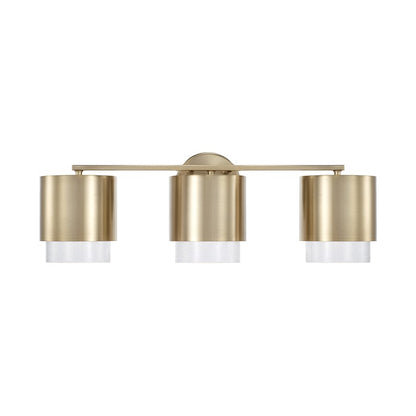 3 Light Bathroom Vanity Light, Matte Brass