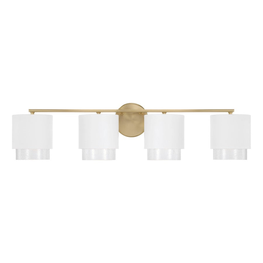 4 Light Bathroom Vanity Light, Brass