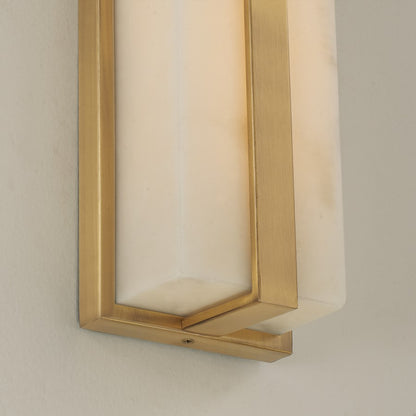 Capital Lighting Noah 1 Light Vanity, Aged Brass/Alabaster Glass