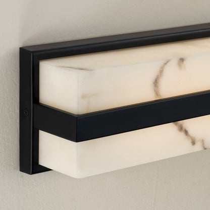 Capital Lighting Noah 1 Light Vanity, Matte Black/Alabaster Glass