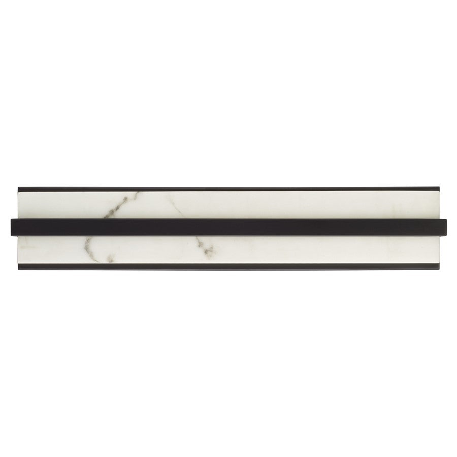 Capital Lighting Noah 1 Light Vanity, Matte Black/Alabaster Glass