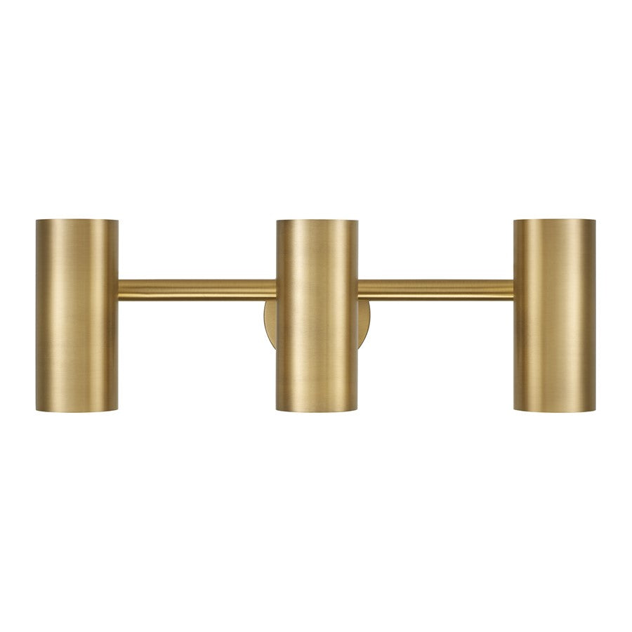 Capital Lighting Robbie 3 Light Vanity, Aged Brass