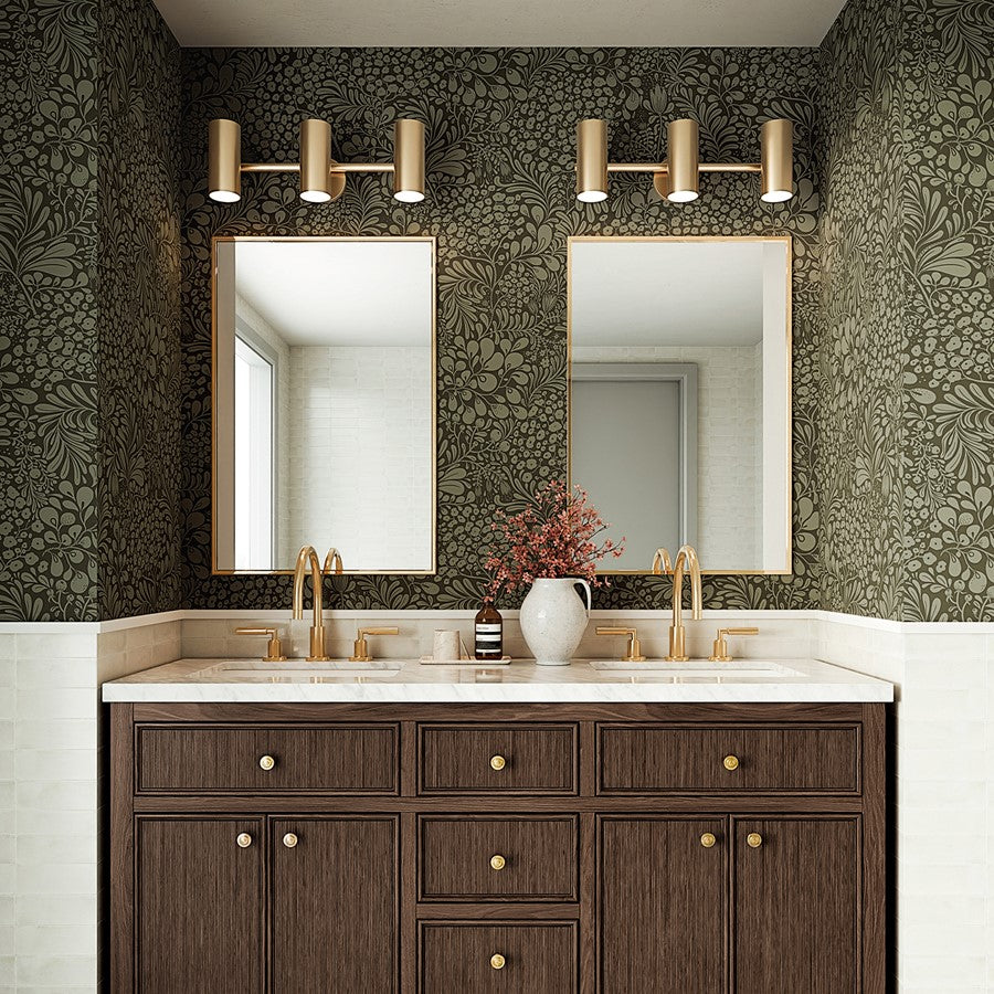 Capital Lighting Robbie 3 Light Vanity, Aged Brass