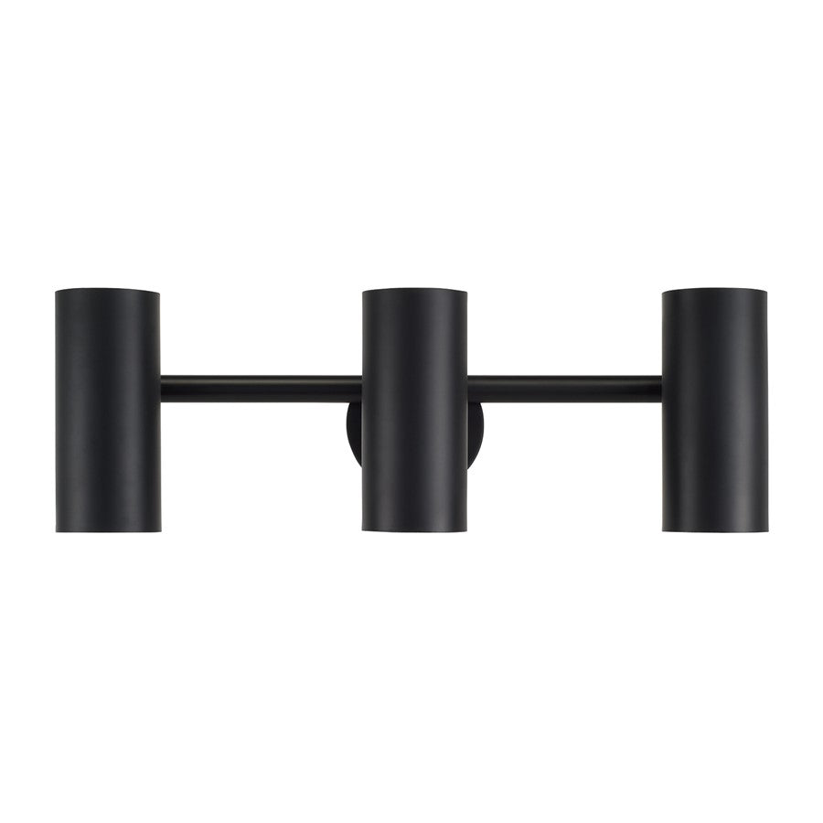 Capital Lighting Robbie 3 Light Vanity, Matte Black