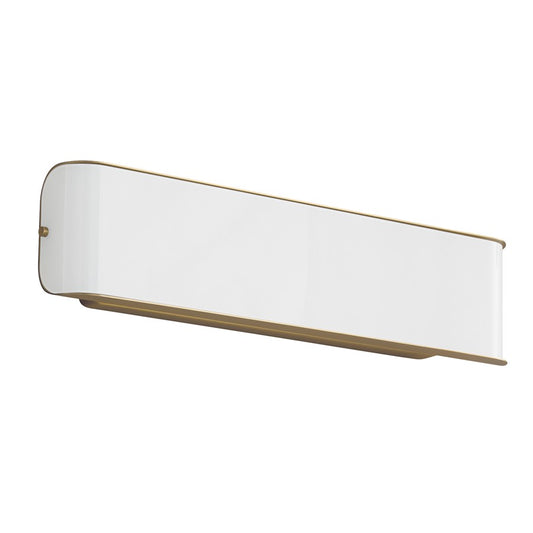 Capital Lighting Marcell 1 Light Vanity, Aged Brass/White Milk Glass - 161811AD