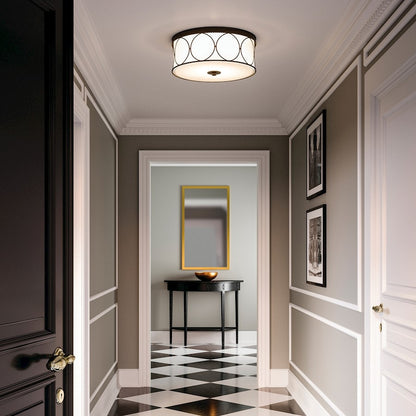 Capital Lighting Rylann 3 Light Flush Mount, Matte Black