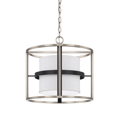 Capital Lighting Tux 4 Light Semi-Flush Dual Mount, Black Tie