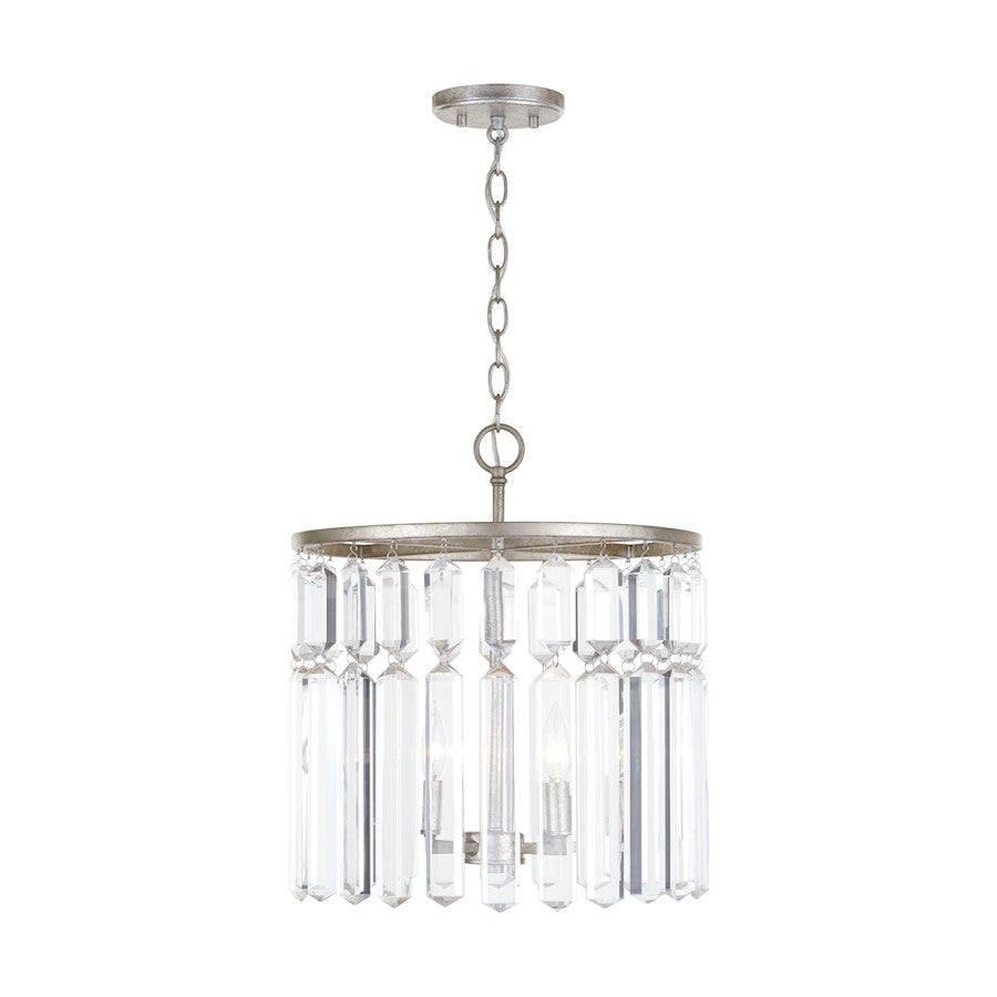 Capital Lighting Drake 4 Light Semi-Flush Dual Mount, Antique Silver