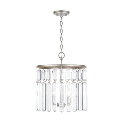 Capital Lighting Drake 4 Light Semi-Flush Dual Mount, Antique Silver