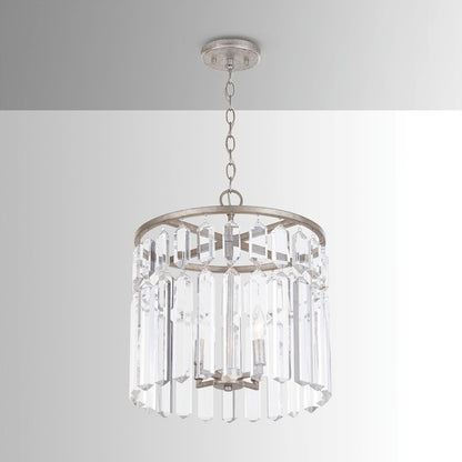 Capital Lighting Drake 4 Light Semi-Flush Dual Mount, Antique Silver