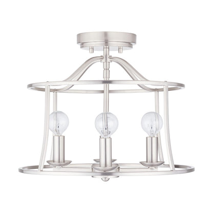 Capital Lighting Cameron 4-Light Semi-Flush, Brushed Nickel