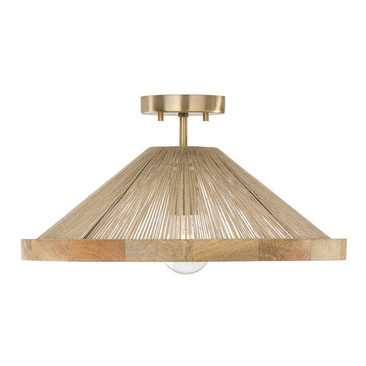 Capital Lighting Maya 1Lt 7" Semi Flush, Matte Brass/ - 252811MA