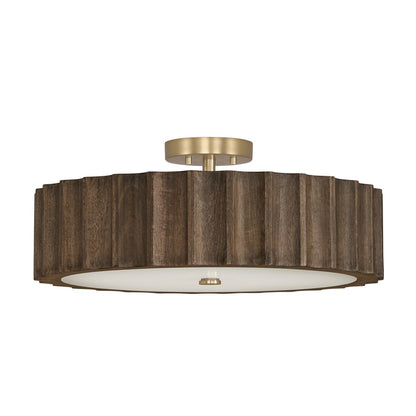 Capital Lighting Cody 4 Light Semi-Flush Mount, Matte Brass - 257641MA