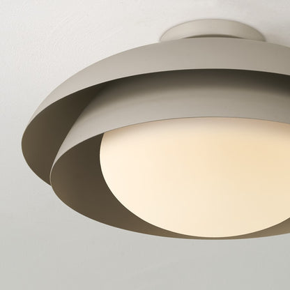 Capital Lighting Jensen 1Lt Semi-Flush Mount, Taupe/Soft White Glass