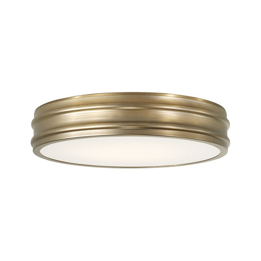 Capital Lighting Vale 1 Light Flush Mount, Aged Brass - 261111AD
