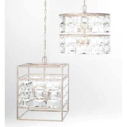 6 Light Pendant, Winter White