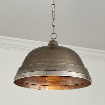 1 Light 18" Pendant, Oxidized Nickel