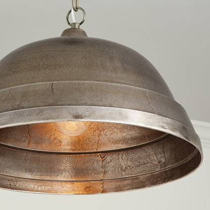 1 Light 18" Pendant, Oxidized Nickel