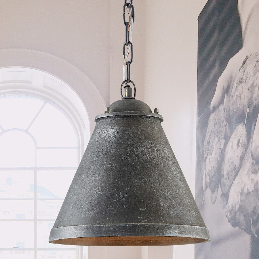 1 Light Pendant, Anitque Grey